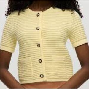 Joie Yellow Ribbed Sweater